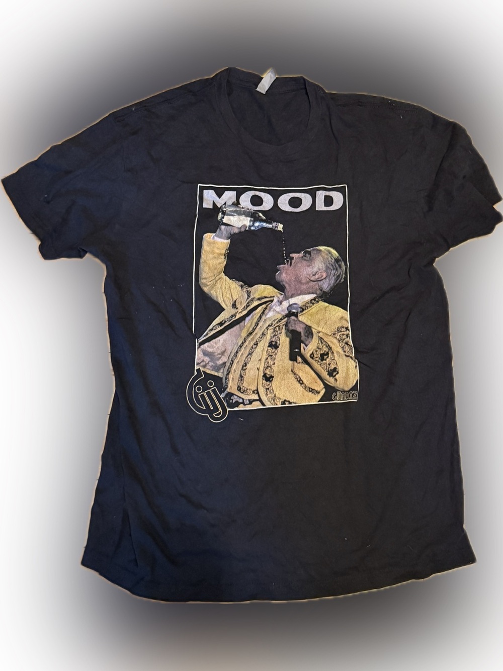Vicente Fernandez MOOD Graphic Black Tee with Yellow Print